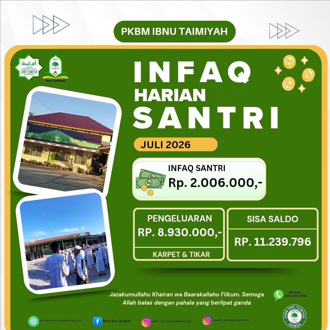 LAPORAN INFAQ SANTRI