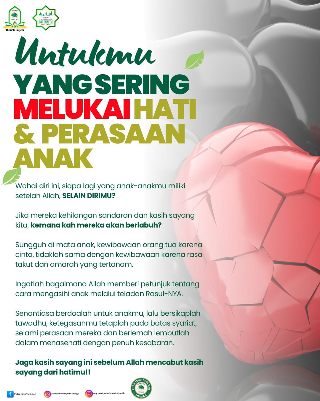 Kasih Sayang Orang Tua, Sandaran Terpenting bagi Anak
